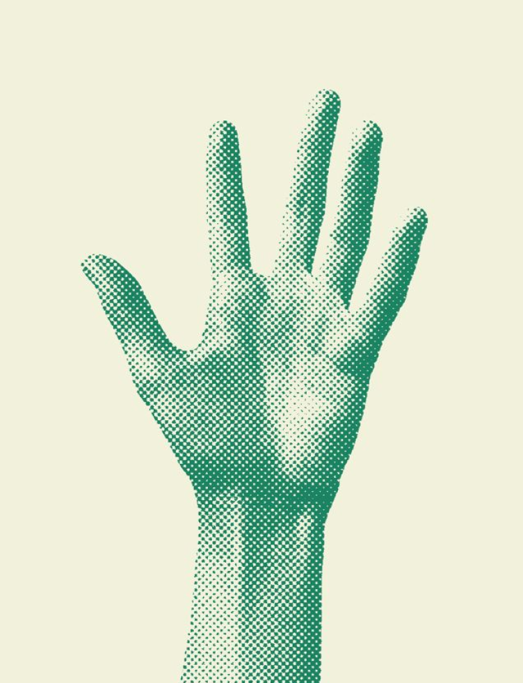 A raised hand — citizen accountability
