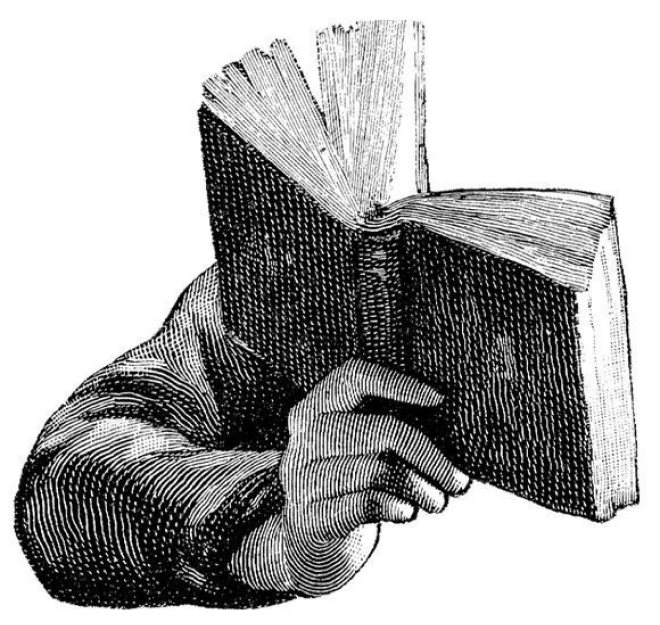 Hands holding a book — the Constitution